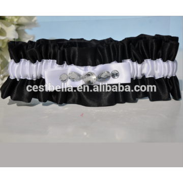 Elegant Black White Wedding Lace Bridal Garter 2016 Sexy Wedding Girls Ceinture de jarretière